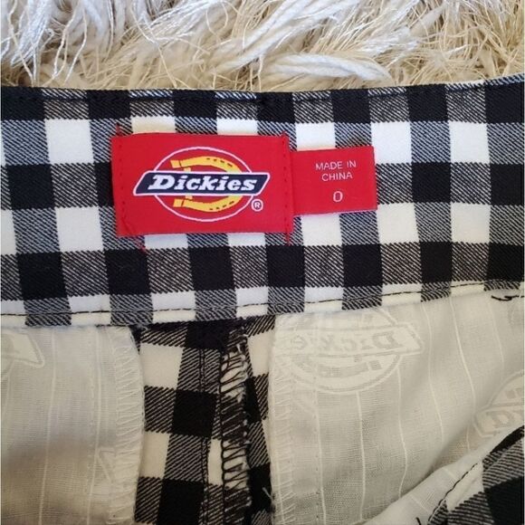Plaid Dickies Pants Size 0 Plaid Black WhitePre-owned-Academia- - Picture 6 of 8